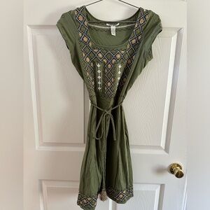 Lucky Brand Embroidered Cotton Dress, XS